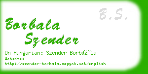 borbala szender business card